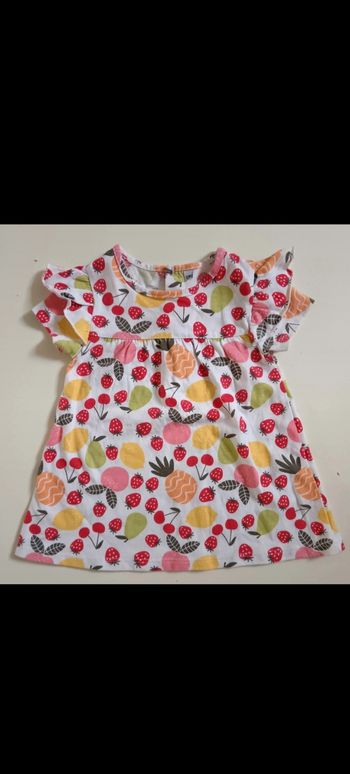 Tee shirt fruits 12 mois