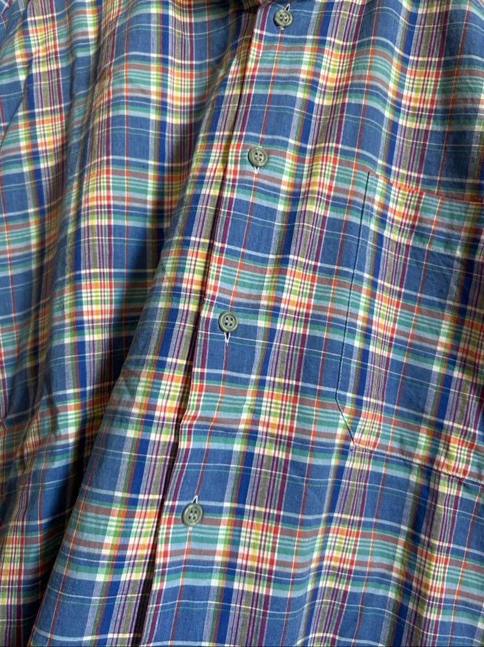 Chemise bleu à carreaux Homme Les 3 Lords Tailles XL-XXL - photo numéro 3