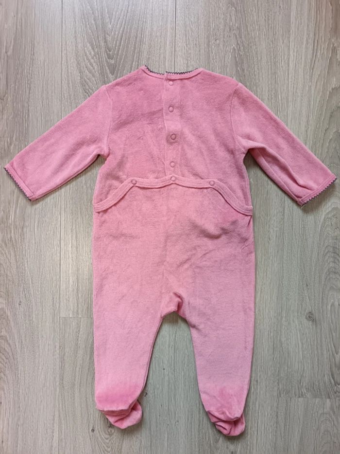 Pyjama Minnie Disney Baby rose velours fille 9 mois - photo numéro 4