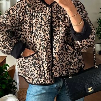 Veste légère style léopard