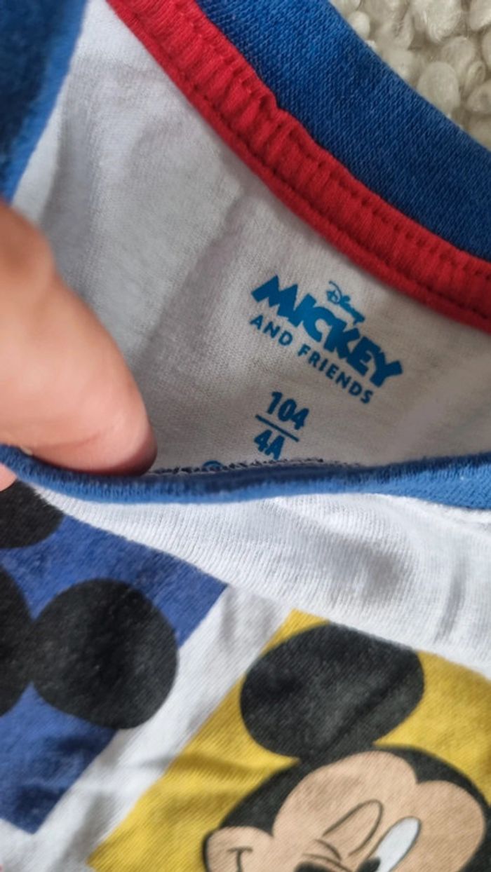 Tee shirt mickey 4 ans Disney blanc imprimé - photo numéro 4