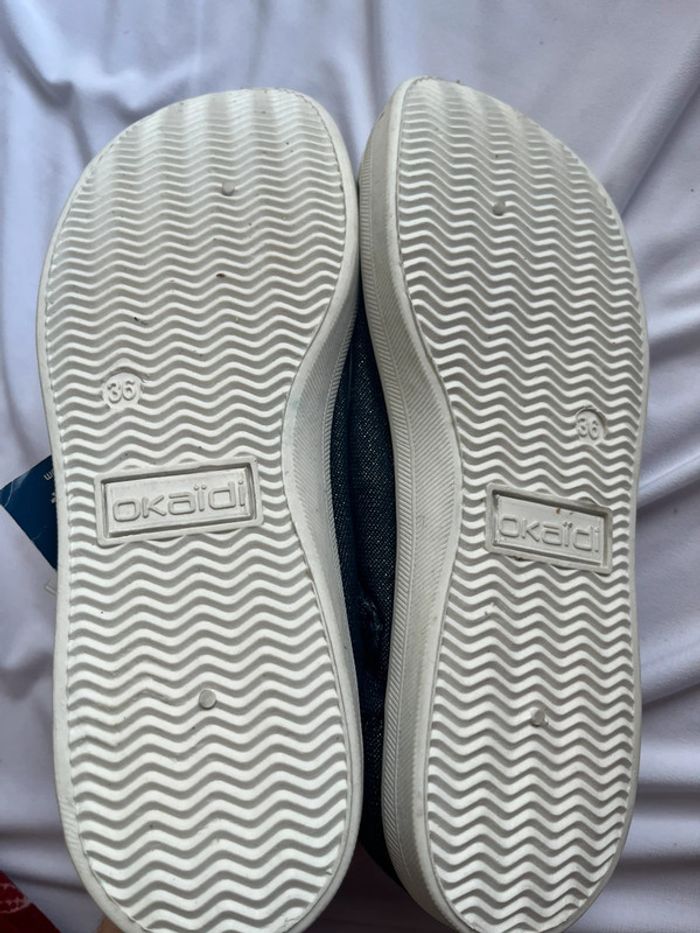 Ballerine bleue espadrille fille taille36 neuve Okaïdi - photo numéro 3