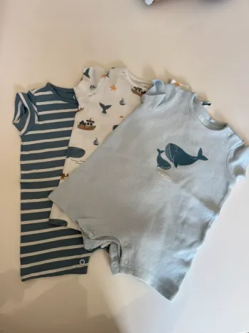 Lot de 3 barboteuses pyjama combi short