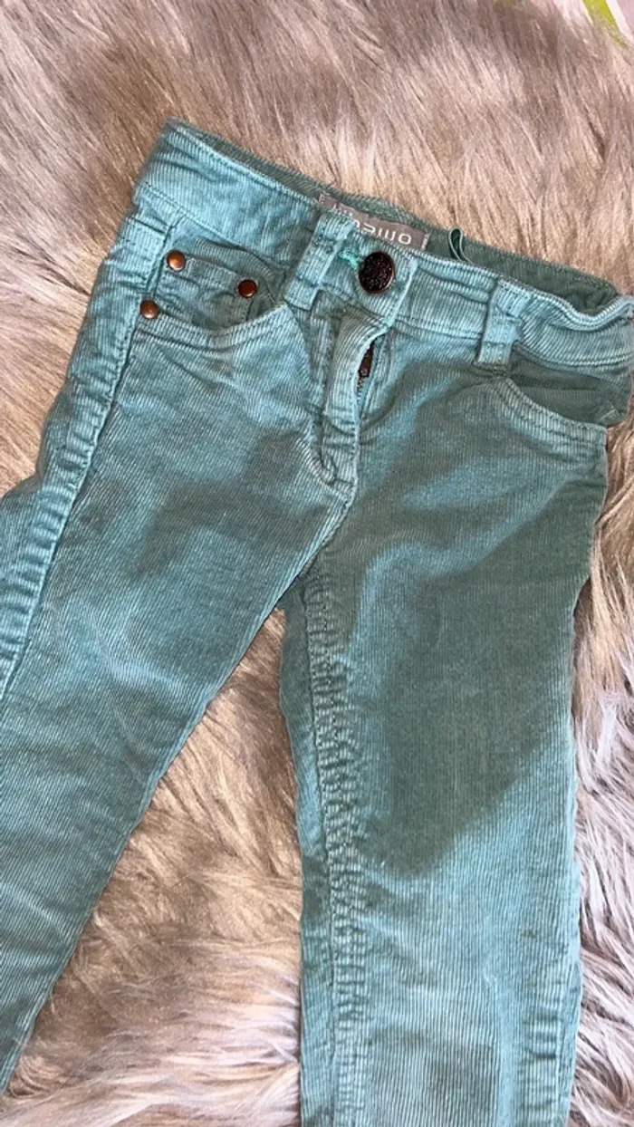 Pantalon vert velour fille 3 ans a redouté la redoute - photo numéro 2