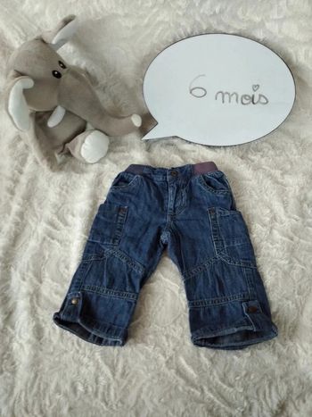 Pantalon style jeans Garçon 6 mois Vertbaudet