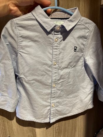 Chemise bleue clair 12 mois 