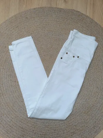 Pantalon taille haute blanc neuf T34