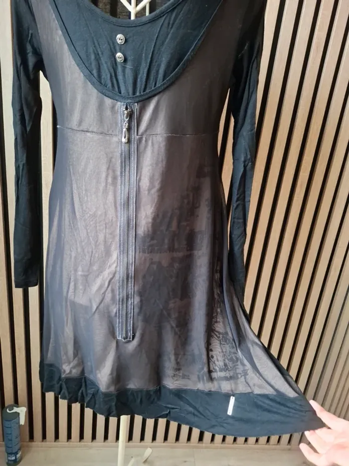Robe noire marron  Cicéro taille unique ( 38 au 42 . - photo numéro 3