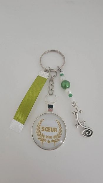 Cadeau sœur, porte clé message bijoux de sac " sœur de luxe"