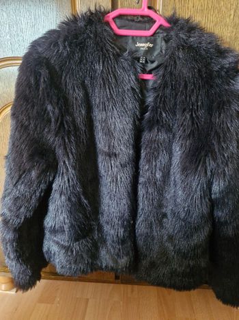 Veste fourrure noire