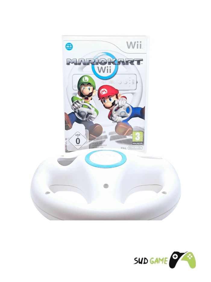 Nintendo Wii # Coffret Mario Kart # Jeu et volant - photo numéro 2