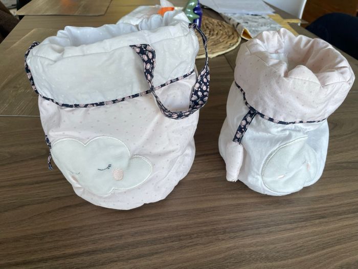 Lot de 2 panières en tissu Sauthon