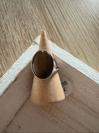 Bague argenté et marron T7