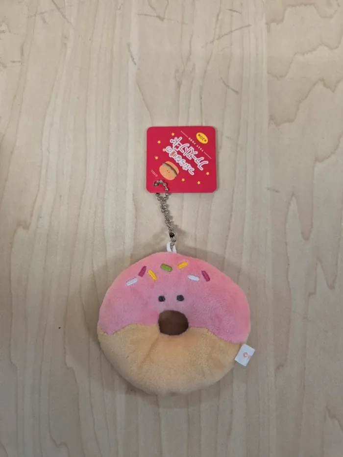Porte-clés peluche Tsuburana Hitomi "Fast Food" : Donut