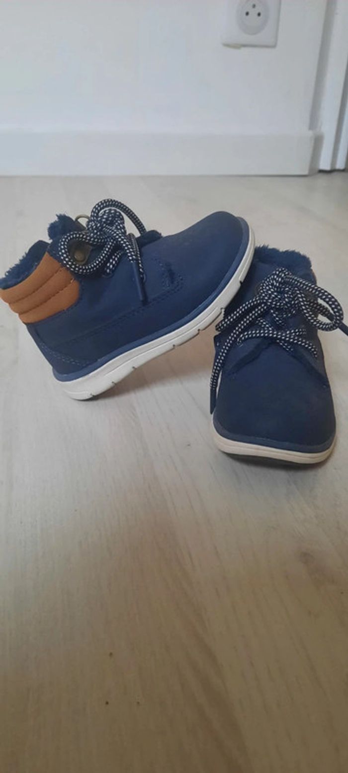 Lot de 2 Paires de bottines garçons bleues,1 Creeks T 19,1 Obaibi T 20 - photo numéro 3