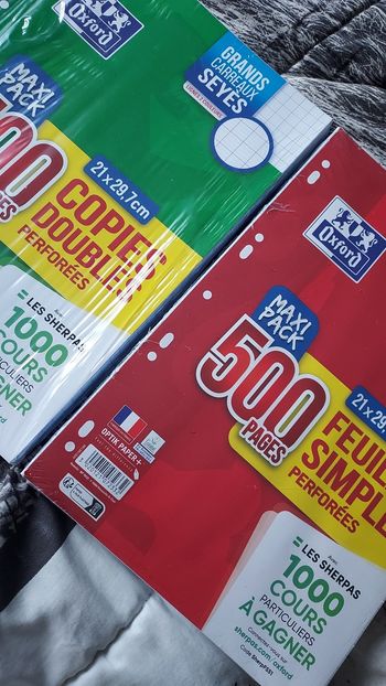 2 paquets de feuilles 