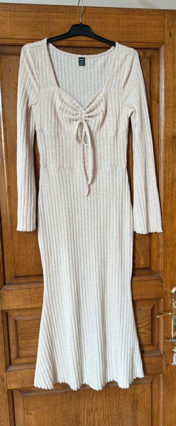 Robe longue manche longue chic SHEIN neuve beige taille s