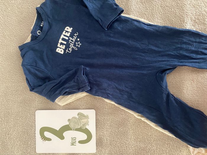 Lot de 3 pyjamas légers Kiabi – Taille 3 mois - photo numéro 3