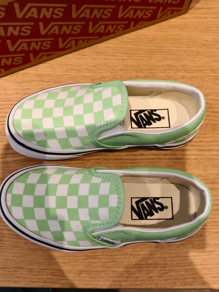 Vans modèle iconique damier vert et blanc - photo numéro 9