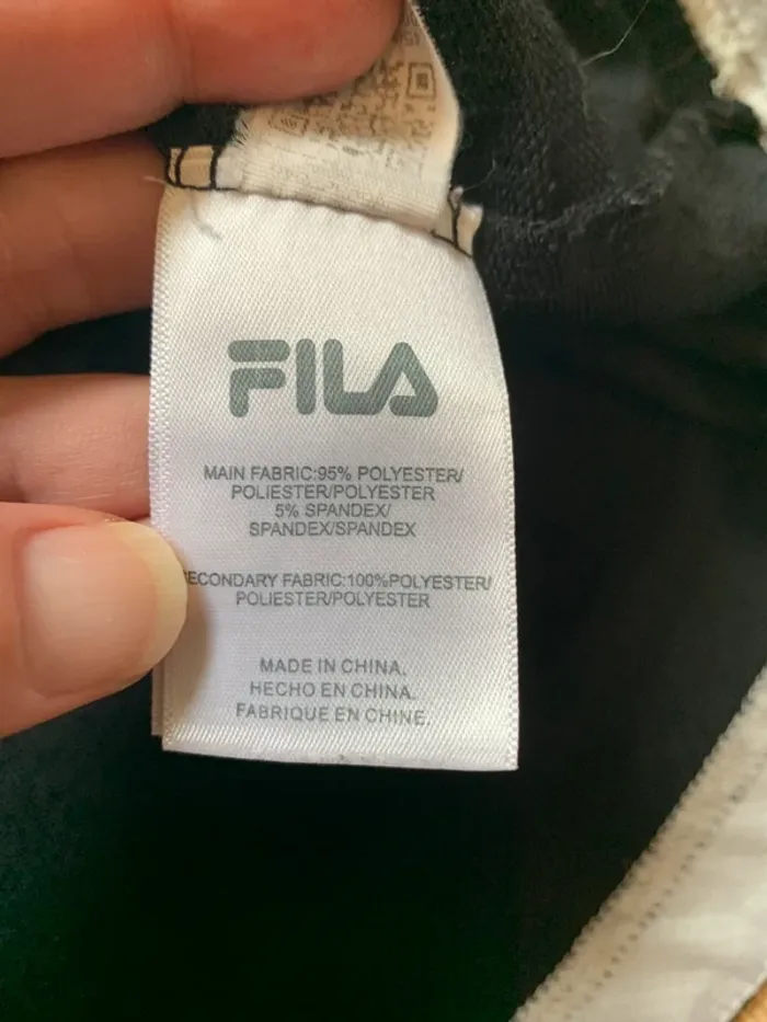 Sweat Fila Authentique 1/4 zip Noir Taille L - photo numéro 3