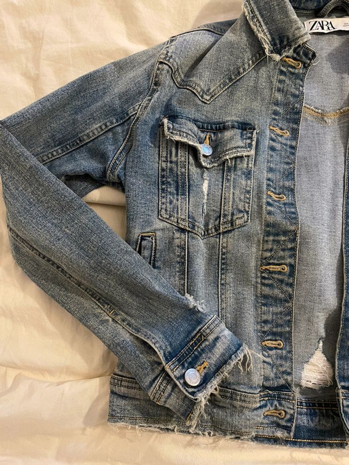 Veste en jean bleu - photo numéro 2