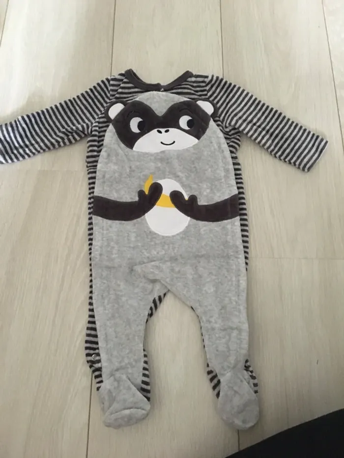 Pyjama velours 6 mois DPM