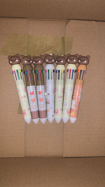 Stylo 10 couleurs nounours