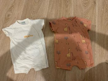 Lot de 2 combinaisons bebe mixte