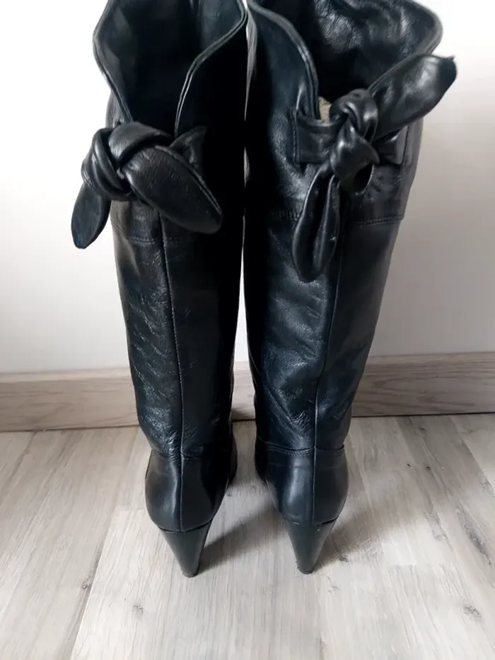 👢Bottes en cuir noir - excellent état ! 👢 - photo numéro 4