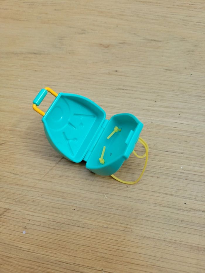 Jouet miniatures sac pour poupée barbie bleu jaune boîte - photo numéro 3