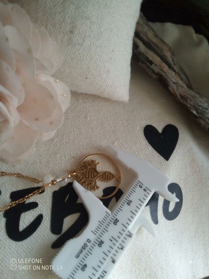 Collier cristal de roche et médaillon adn arbre de vie - photo numéro 3