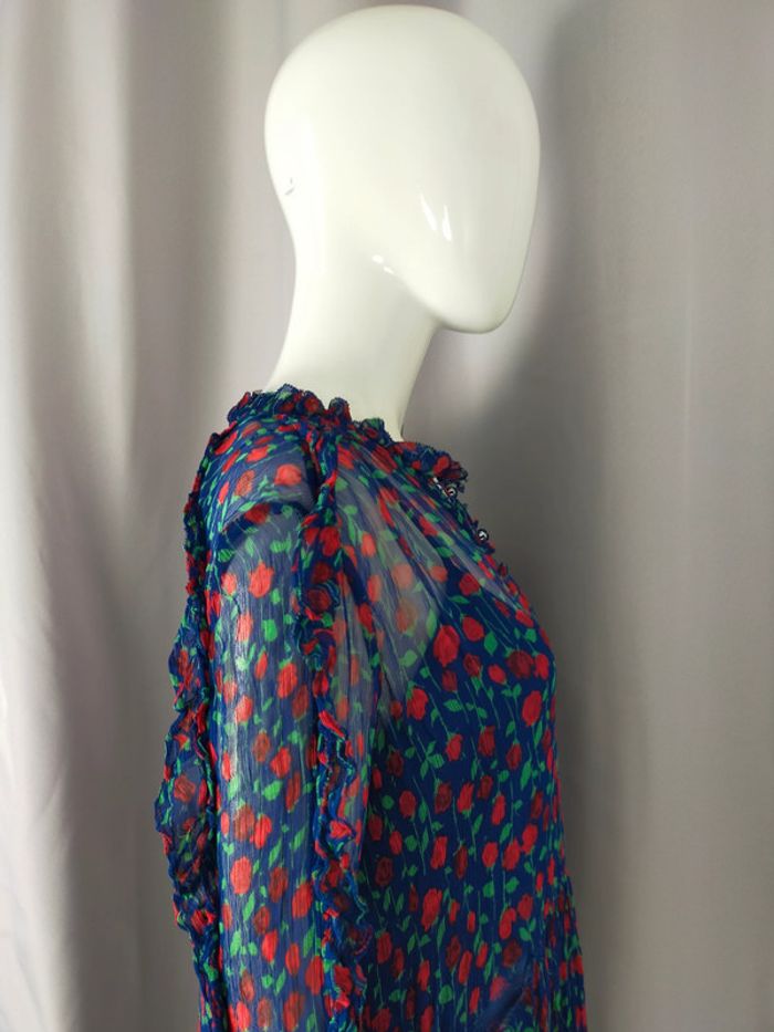 Robe The Kooples transparente à fleurs – Taille 3 – Volants & boutons - photo numéro 6