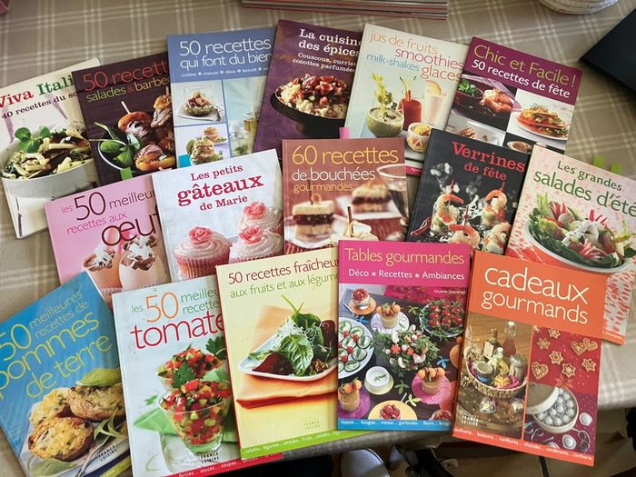 Lot de 16 petits livres de recettes France loisirs