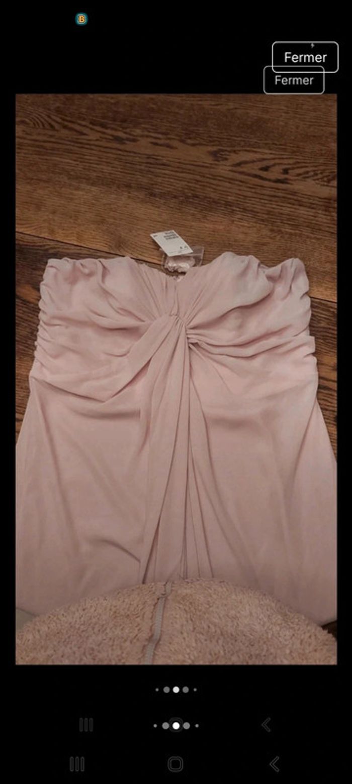 Magnifique Robe de soirée rose H&M eur48 neuve - photo numéro 8