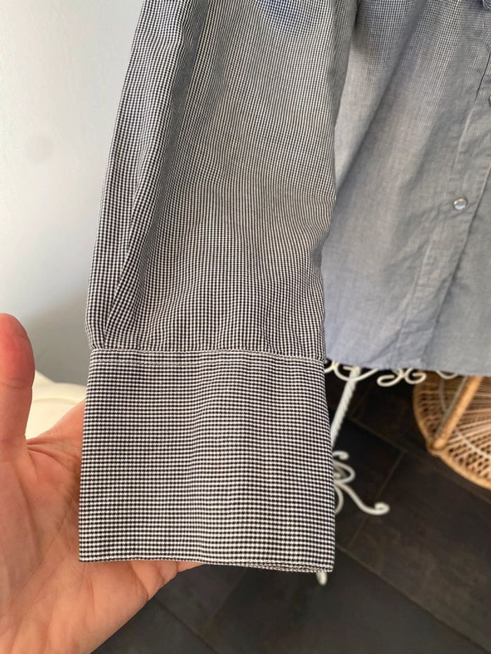 Chemise Ventilo La Colline vichy noir et blanc taille M - photo numéro 5