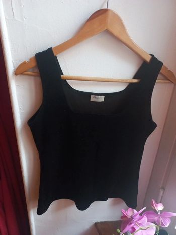 Beau débardeur velours noir 38, de 36 a 40