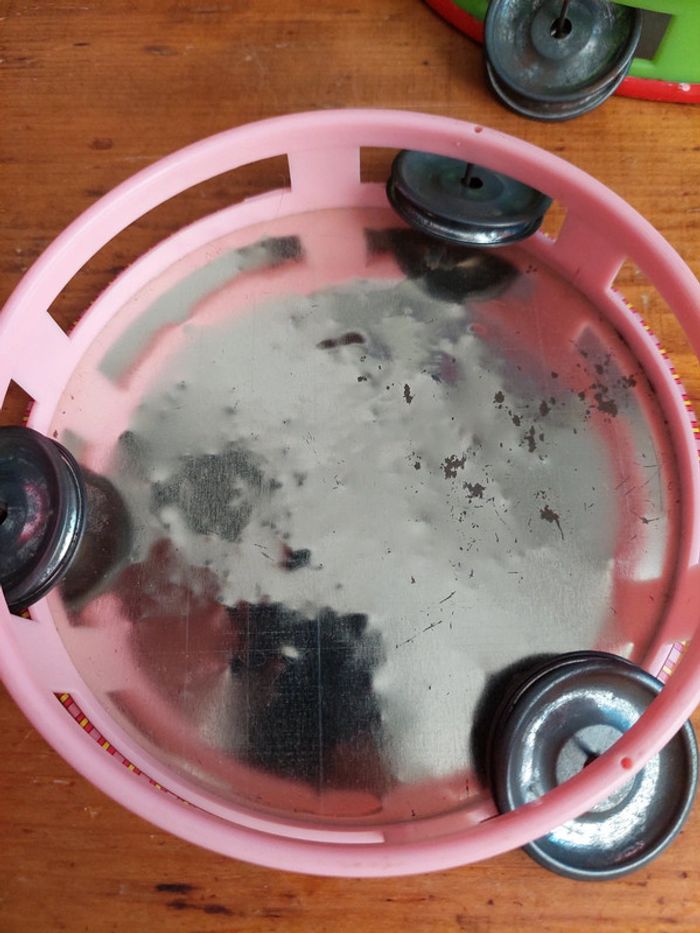 Lot de 2 tambourins en métal année 60 - photo numéro 6