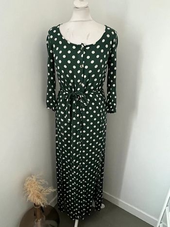 Robe longue verte à pois etam ça