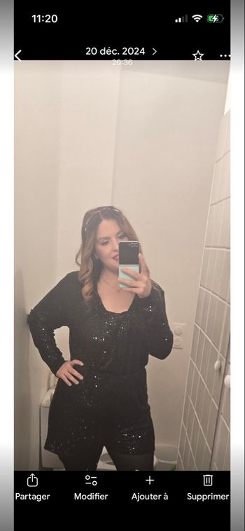 Combi short soirée à sequins 