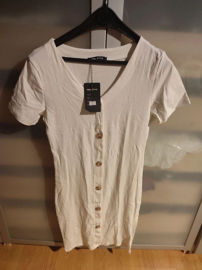 Robe blanche manches courtes taille 38 / M Mod Style