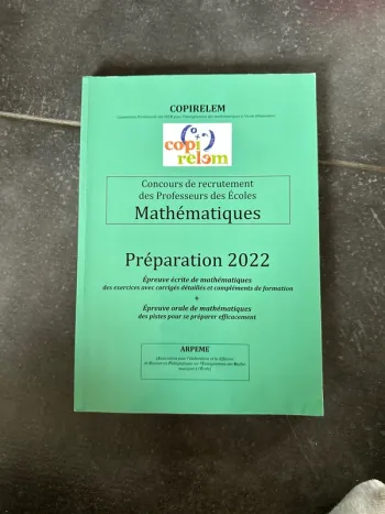 Livre, concours de recrutement, des professeurs, des écoles mathématiques