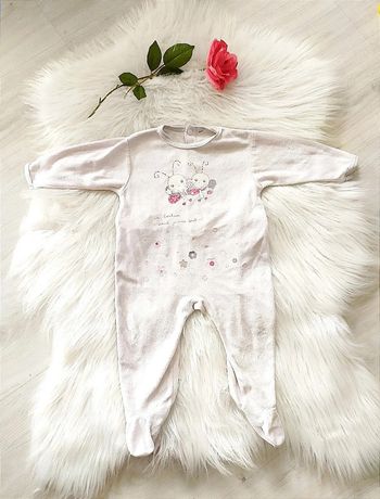 Pyjama grenouillère velours bébé fille 12 mois