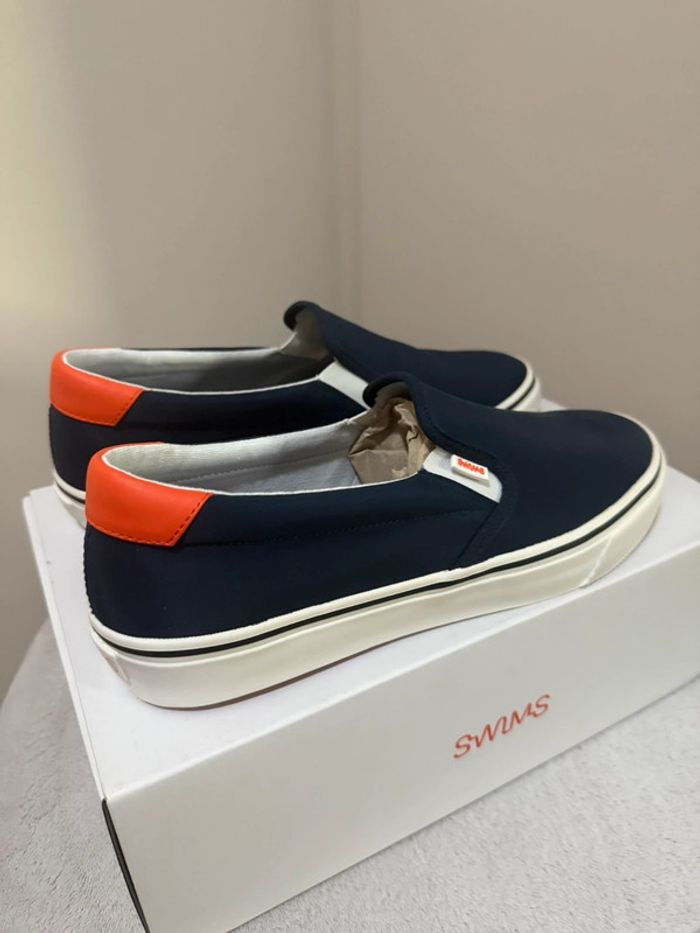 Swims - Mocassins, Bleu marine, orange, Taille 43 - photo numéro 5