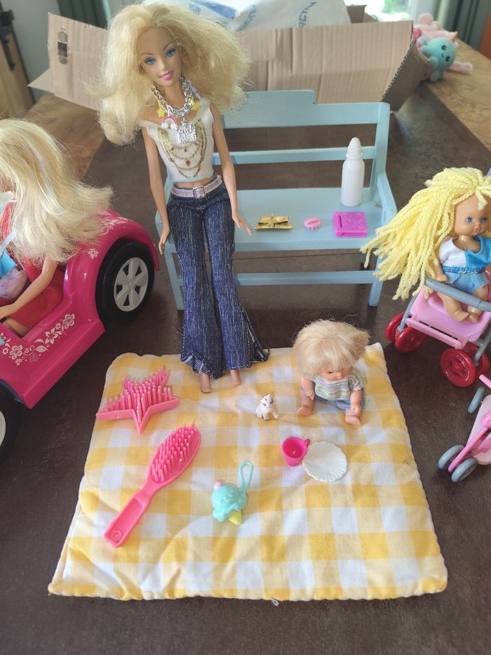 Barbie lot voiture poney poussette accessoires - photo numéro 4