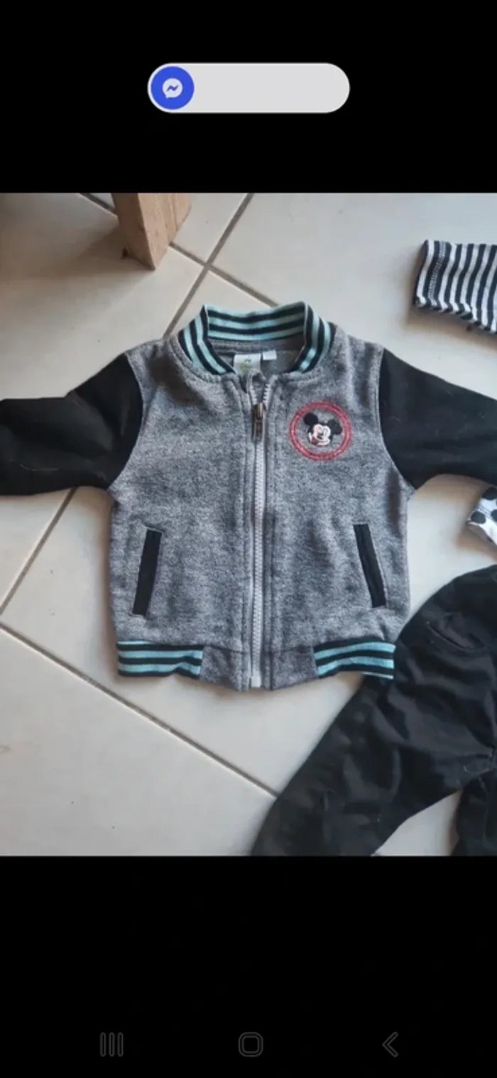 Ensemble trois pièces Disney pantalon t-shirt gilet 3 mois - photo numéro 3