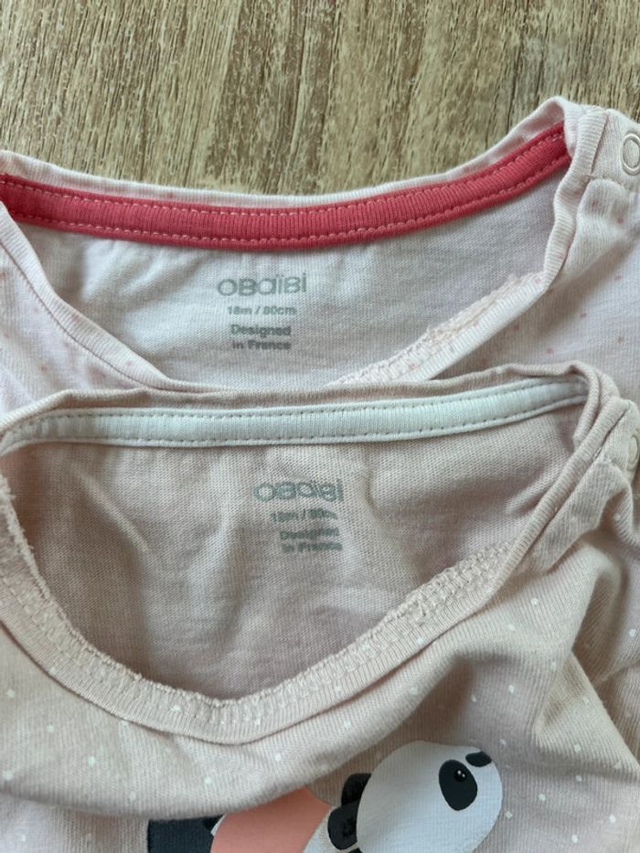 2 t-shirts bébé fille - photo numéro 2