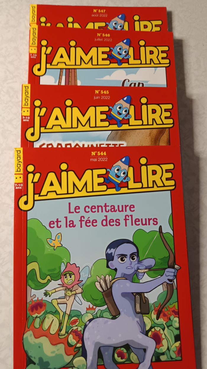Lot de 8 J'aime lire de Janvier 2022 à Août 2022 éditions Bayard - photo numéro 3
