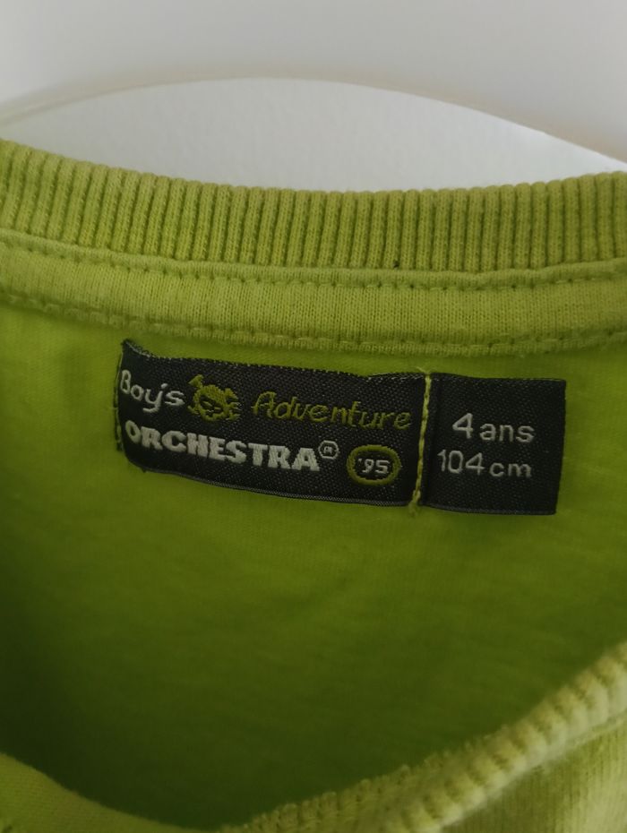Tee-shirt ml vert orchestra 4ans - photo numéro 2