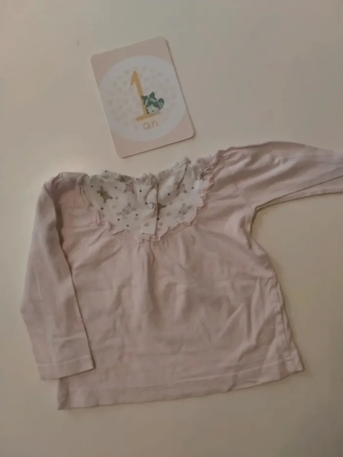 Jolie haut rose Boîte à Malice Taille 12 mois - photo numéro 5