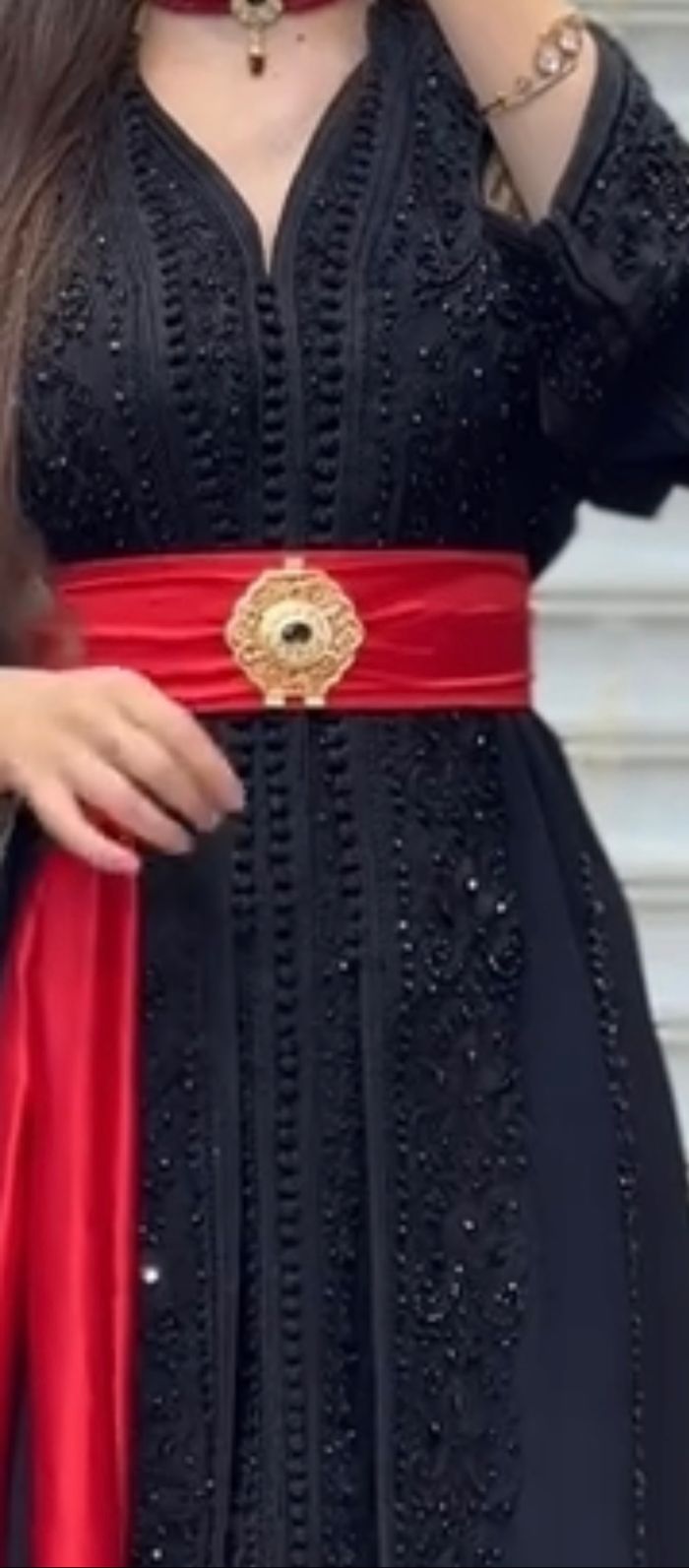 Caftan Noir et rouge - photo numéro 4